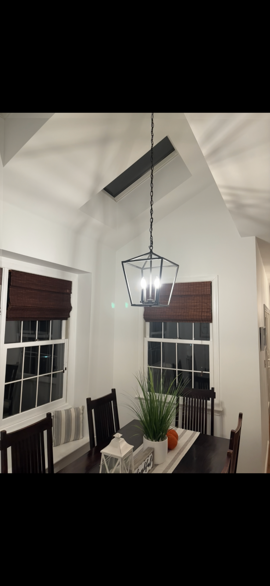 Dining room lantern fixture install